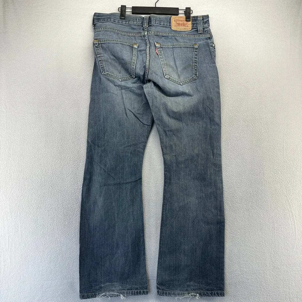 Vintage Levis Jeans Men's 36x34 Fits 35x31 Blue 512 Bootcut Dark Baggy Y2k 2000s